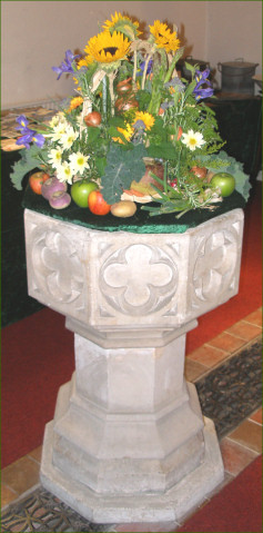 The font during the flower festival.